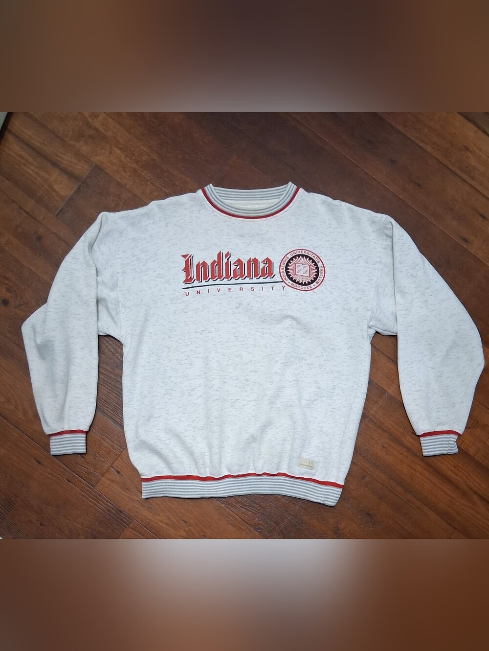 Vintage 90s Gear For Sports Indiana University Crewneck Sweatshirt XL